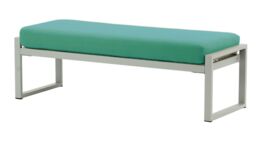 Sunset Garden Bench, turquoise, Leg colour: grey steel - thumbnail 1