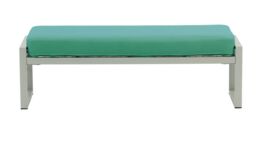 Sunset Garden Bench, turquoise, Leg colour: grey steel - thumbnail 2