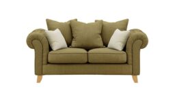 Monza 2 Seater Sofa, Nutmeg/Light Beige, Leg colour: like oak