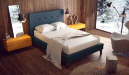 Inspire Upholstered Bed Frame, blue - thumbnail 2
