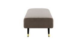 Slender Footstool with quilting, grey - thumbnail 2