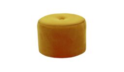 Flair Small Round Pouffe 1 Button, mustard
