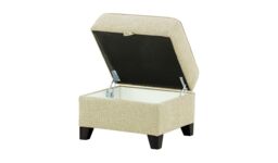 James Footstool with Storage, taupe, Leg colour: black - thumbnail 2