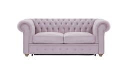 Chesterfield Max Borneo 2-seater sofa bed, lilac, Leg colour: wax black - thumbnail 1