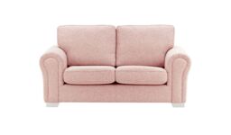 Bonna 2 Seater Sofa, blush pink, Leg colour: white - thumbnail 1