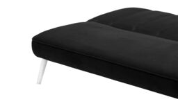 Lull Click-Click Sofa Bed, black, Leg colour: white - thumbnail 3