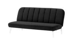 Lull Click-Click Sofa Bed, black, Leg colour: white - thumbnail 1