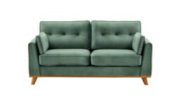 Farrow 2,5 Seater Sofa, dark green, Leg colour: wax black - thumbnail 1