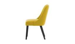 Albion Dining Chair, yellow, Leg colour: black - thumbnail 3