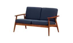 Demure Aqua 2 Seater Garden Sofa, navy blue, Leg colour: 8011 aveo