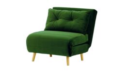 Flic Single Sofa Bed Chair - width 77 cm, V 36 - Peacock, Leg colour: like oak - thumbnail 1