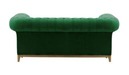 Chesterfield Grand 2 Seater Sofa, dark green, Leg colour: like oak - thumbnail 2