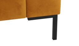 Gosena 2 Seater Sofa, mustard, Leg colour: black metal - thumbnail 2