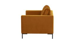 Gosena 2 Seater Sofa, mustard, Leg colour: black metal - thumbnail 5