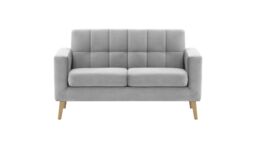 Neat 2 Seater Sofa in a Box, light grey, Leg colour: black - thumbnail 1