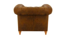 Chesterfield Armchair, Brown, Leg colour: aveo - thumbnail 2