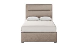 Lewis 4ft Small Double Bed Frame Modern Horizontal Stitch Headboard, mink, Leg colour: black - thumbnail 5