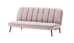 Lull Click-Click Sofa Bed, lilac, Leg colour: dark oak