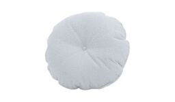 Round Single Button Boucle Cushion, boucle grey - thumbnail 3