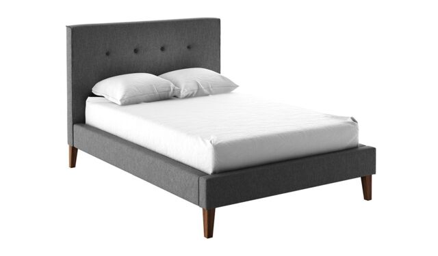 Inspire Upholstered Bed Frame, dark grey