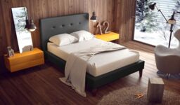 Inspire Upholstered Bed Frame, dark grey - thumbnail 2