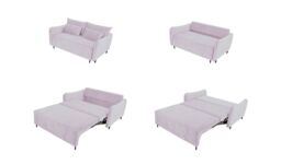 Zoya 2 seater Sofa Bed, lilac, Leg colour: black - thumbnail 2