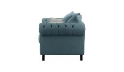 Monza 2 Seater Sofa, Deep blue/Silver, Leg colour: black - thumbnail 3