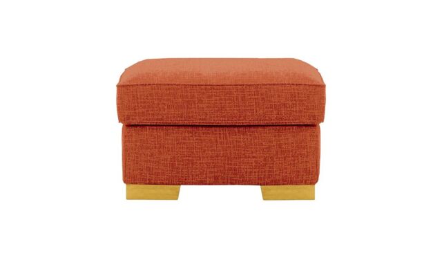 Avos Footstool, burnt orange, Leg colour: like oak - image 1