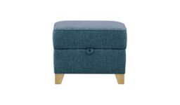 James Footstool with Storage, mustard, Leg colour: wax black