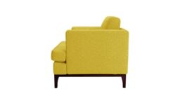 Scarlett Armchair, yellow, Leg colour: dark oak - thumbnail 3