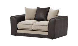 Dillon 2 Seater Sofa Bed, beige/brown - thumbnail 1
