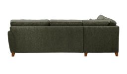 James Large Left Corner Sofa, mid grey, Leg colour: dark oak - thumbnail 2