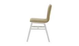 Cod Dining Chair, beige, Leg colour: white - thumbnail 3