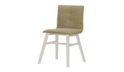 Cod Dining Chair, beige, Leg colour: white - thumbnail 1