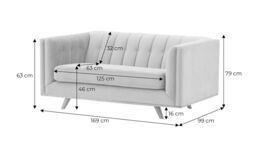 Vicenza 2-Seater Sofa, lime, Leg colour: dark oak - thumbnail 2