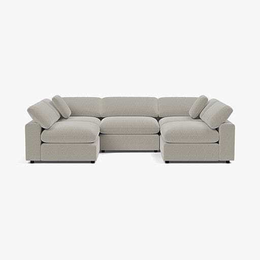 Sofa Club Savoy U Shape Open End - Pebble Beach