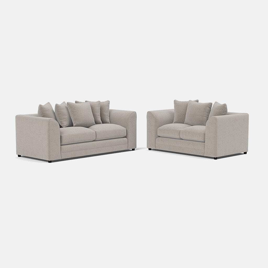 Sofa Club Chelsea Relaxed Linen 3 Seater & 2 Seater Set - Heart Of Stone
