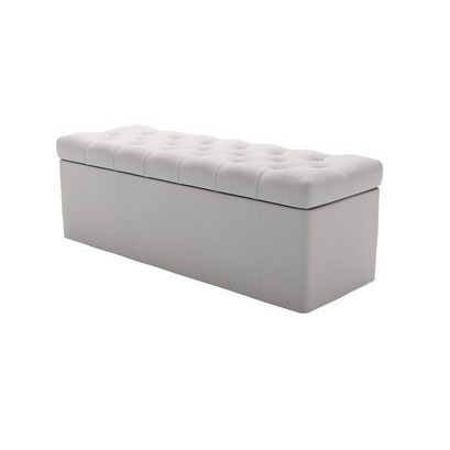 Valentin Storage Bench in Alabaster Brushed Linen Cotton - sofa.com