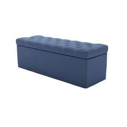 Valentin Storage Bench in Oxford Blue Brushed Linen Cotton - sofa.com