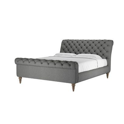 Knightsbridge Super King Bed in Storm Soft Sustainable Wool - sofa.com