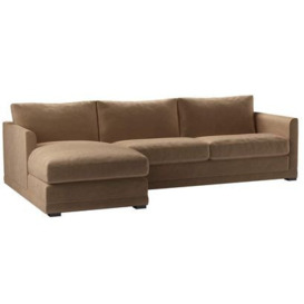 Aissa Large LHF Chaise Sofa in Spiced Latte Cotton Matt Velvet - sofa.com