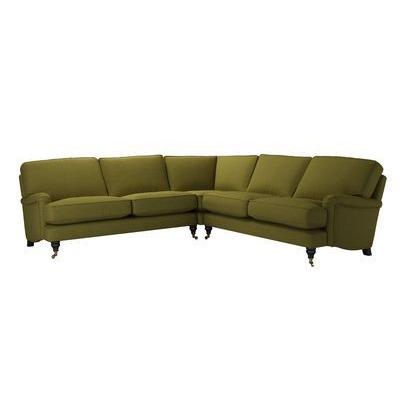 Bluebell Large Corner Sofa in Royal Fern Brushed Linen Cotton - sofa.com