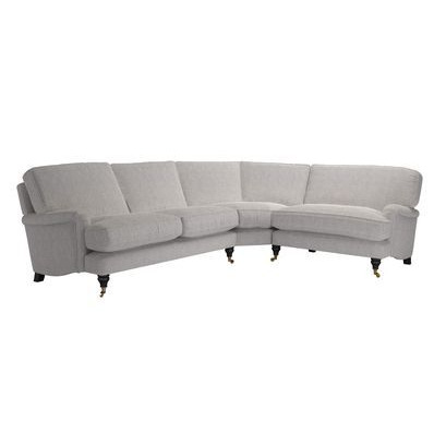 Bluebell Asym. Crn: LHF 2.5 Seat w RHF Loveseat in Rye Baylee Viscose Linen - sofa.com