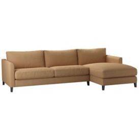 Izzy Large RHF Chaise Sofa in Pecan Brushed Linen Cotton - sofa.com