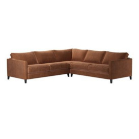 Izzy Medium Corner Sofa in Cinnamon Smart Velvet - sofa.com