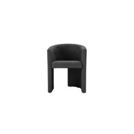 Coco Dining Chair in Charcoal Brushed Linen Cotton - sofa.com