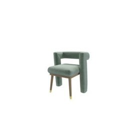 Fonda Dining Chair in Sage Smart Velvet - sofa.com
