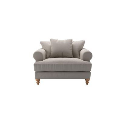 Teddy Loveseat in Stone Brushed Linen Cotton - sofa.com