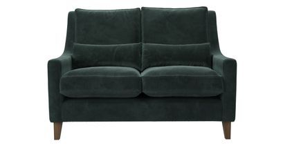 Iggy High Back 2 Seat Sofa in Smokey Green Cashmere Velvet - sofa.com