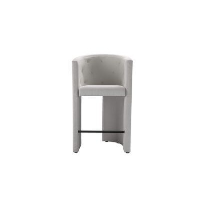 Coco Bar Stool in Alabaster Brushed Linen Cotton - sofa.com